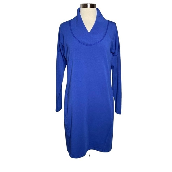 Athleta Wool-Blend Tunic Dress in Cobalt Blue - Size Small - Picture 1 of 10